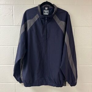 Stylish Navy and Gray Windbreaker for Men